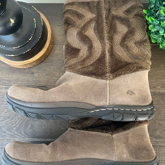 Kalso Earth Shoe Leather Faux Fur Pull On Boots Size 7B Color is Smoke HLF12 - Picture 7 of 15